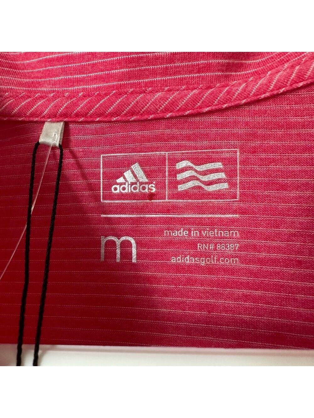 NWT Adidas Ultimate365 Sleeveless Golf Polo M Pink Heather Collared V-Neck $60 - Picture 3 of 8